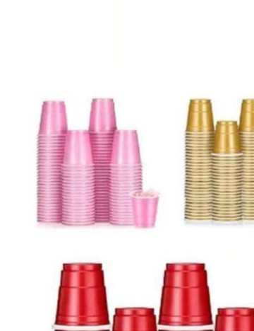 Set pahare de plastic Shein, roz