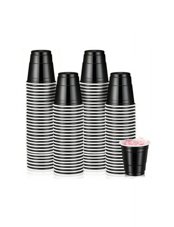 Set pahare de plastic Shein, negru