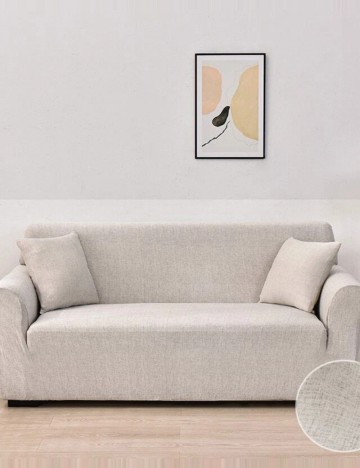 Set husă de canapea si faţă de pernă Shein, bej