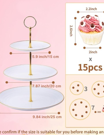 Platou pentru servire Shein, alb