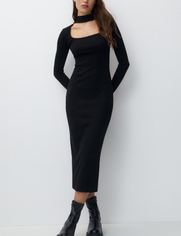 Rochie maxi Pull&Bear, negru