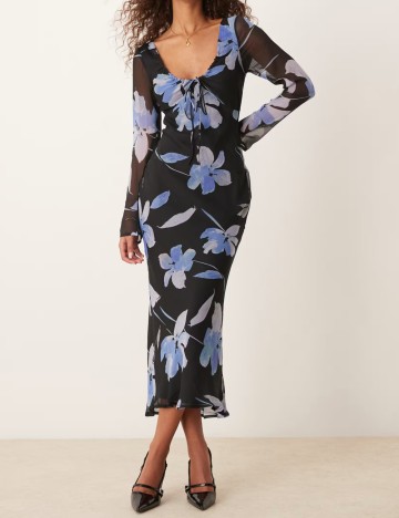 Rochie midi ASOS, mix culori