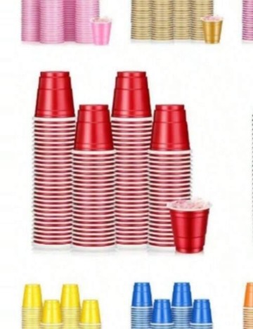 Set pahare de plastic Shein, vișiniu