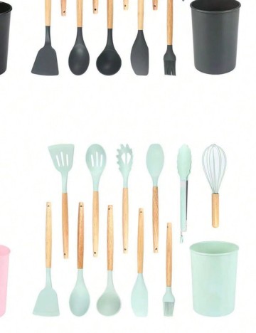 Set ustensile pentru bucătărie Shein, menta