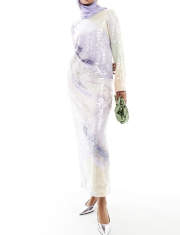 Rochie maxi ASOS, mix culori