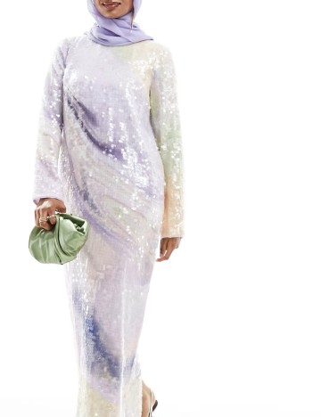 Rochie maxi ASOS, mix culori