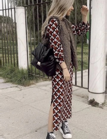 Rochie maxi Zara, mix culori