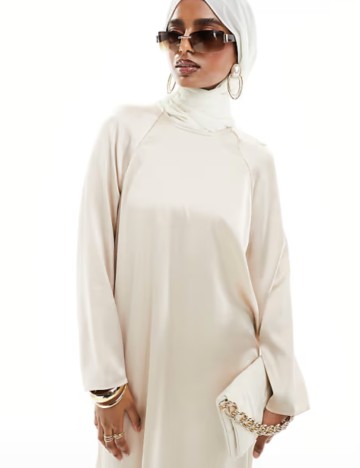 Rochie maxi ASOS, bej