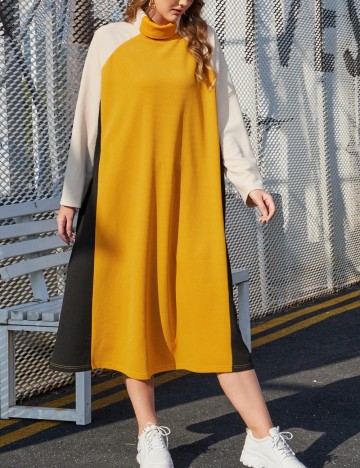 Rochie maxi Shein Curve+, mix culori