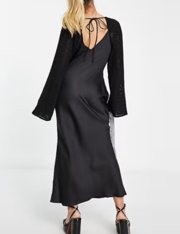 Rochie midi ASOS, negru