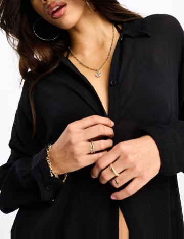 Cămașă ASOS, negru