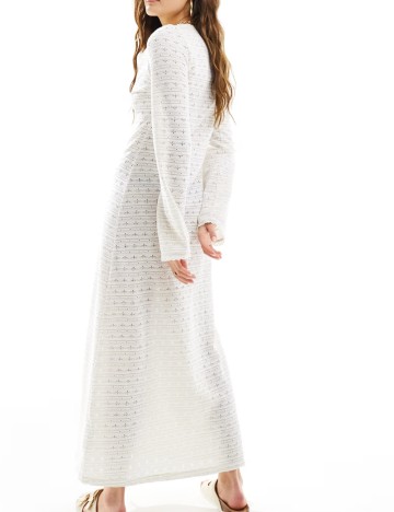 Rochie maxi ASOS, crem