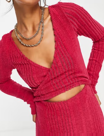 Rochie midi ASOS, roz