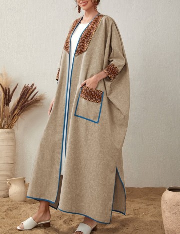 Cardigan lung Shein, bej