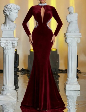 Rochie de ocazie Shein, vișiniu