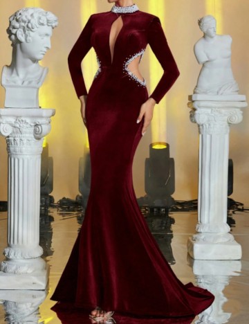 Rochie de ocazie Shein, vișiniu