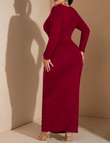 Rochie maxi Shein Curve+, vișiniu