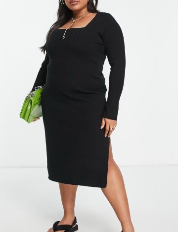Rochie midi ASOS, negru
