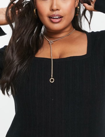 Rochie midi ASOS, negru