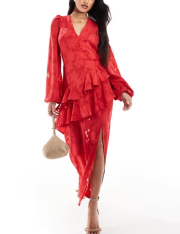 Rochie midi IN THE STYLE, roșu