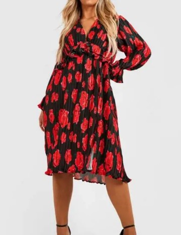 Rochie midi Boohoo, mix culori