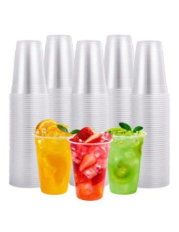 Set pahare de plastic Shein, transparent