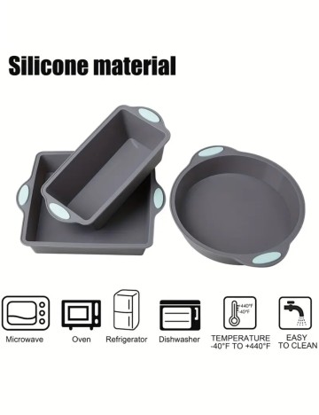 Set tăvi din silicon Shein, gri