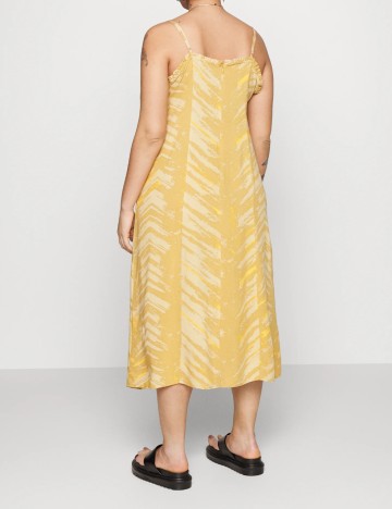 Rochie midi Only, galben muștar