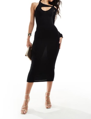 Rochie midi ASOS, negru