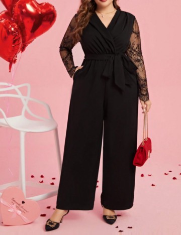 Salopetă lungă Shein Curve+, negru