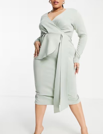 Rochie midi ASOS, verde