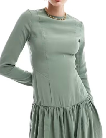 Rochie midi ASOS, verde