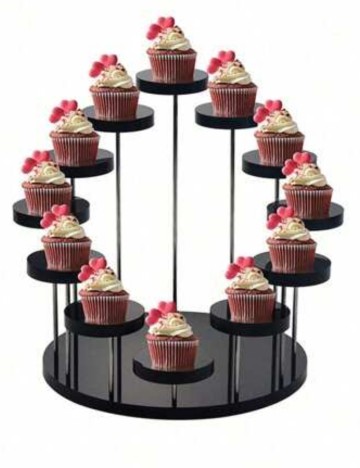 Suport pentru prăjituri Shein, alb