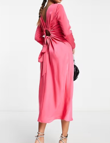 Rochie midi ASOS, roz