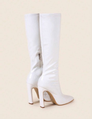 Cizme cu toc Shein, alb