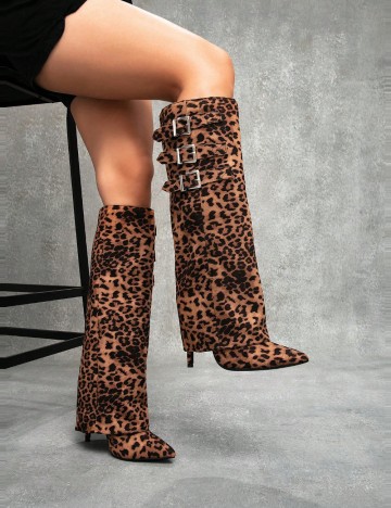 Cizme cu toc Shein, mix culori