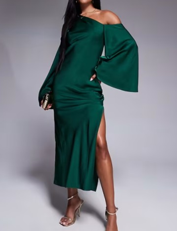 Rochie midi ASOS, verde