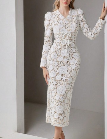 Rochie midi Shein, alb