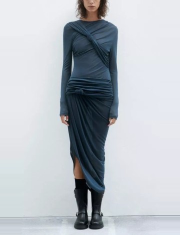 Rochie midi Zara, albastru