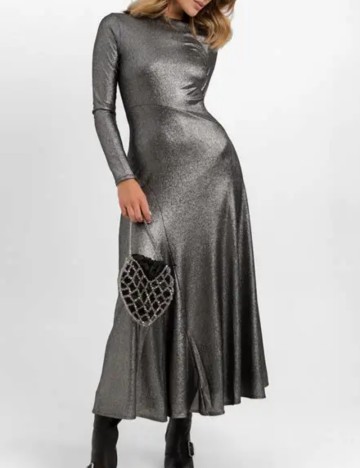 Rochie midi Topshop, argintiu