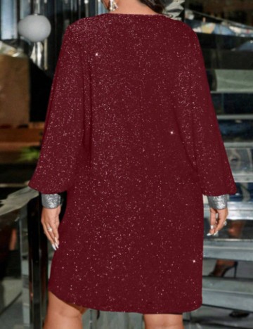 Rochie mini Shein Curve+, vișiniu