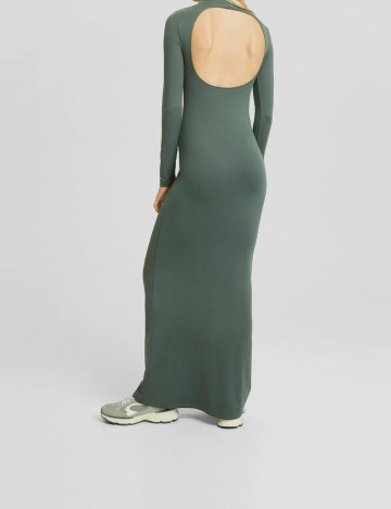 Rochie maxi Bershka, verde