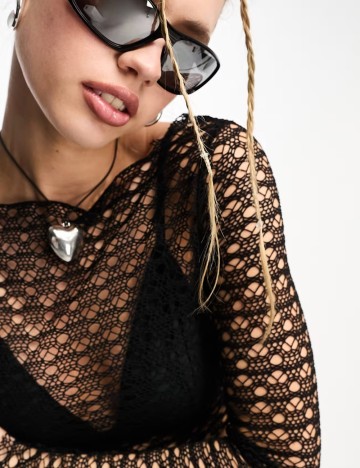 Rochie midi ASOS, negru