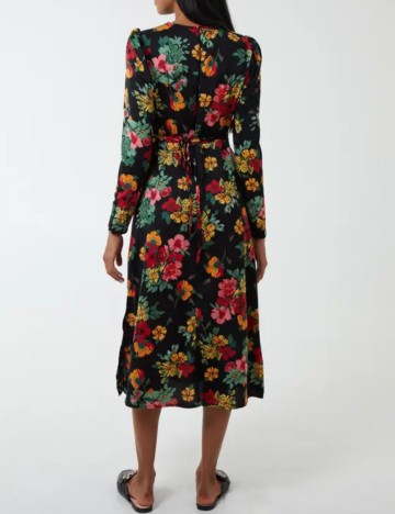 Rochie midi Blue Vanilla, mix culori