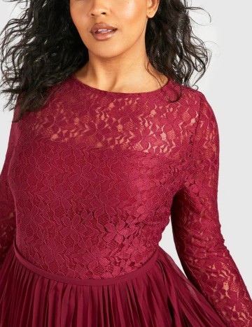 Rochie midi Boohoo, vișiniu