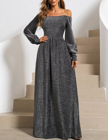 Rochie maxi Shein, argintiu
