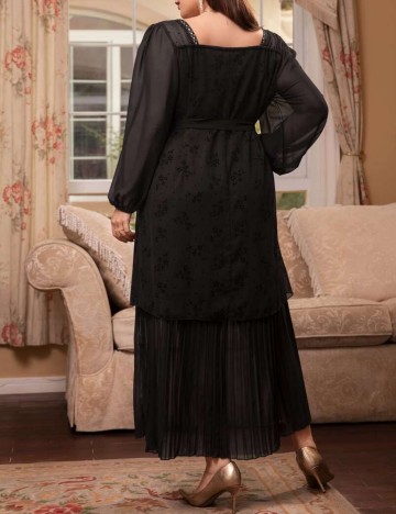 Rochie midi Shein Curve+, negru