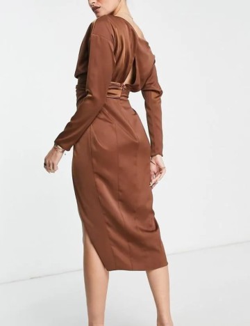 Rochie midi ASOS, maro