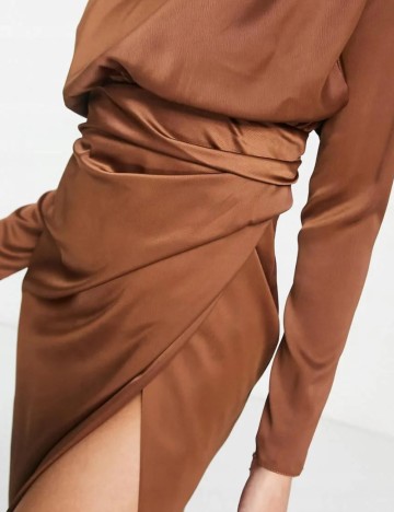 Rochie midi ASOS, maro