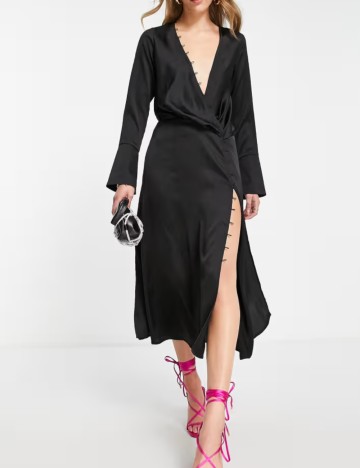 Rochie midi ASOS, negru